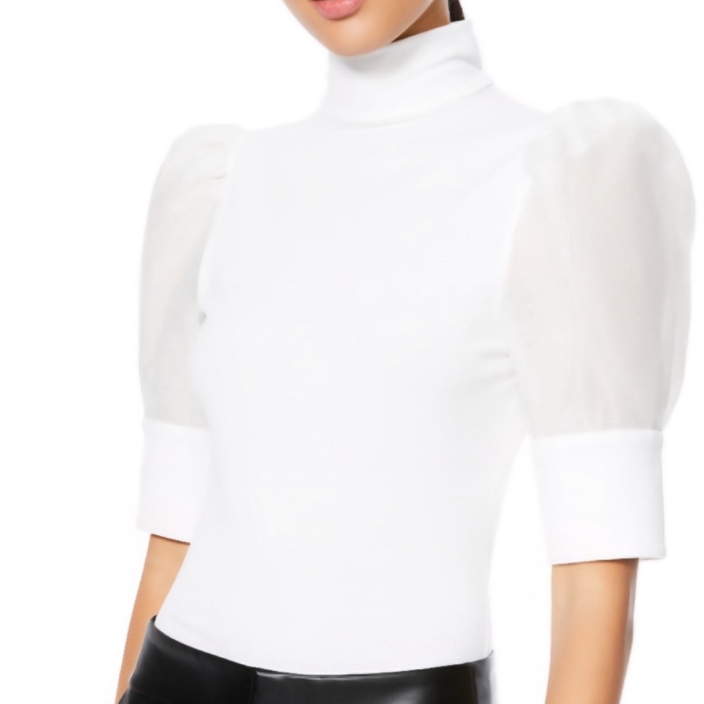 Alice and Olivia puff sleeve blouse.